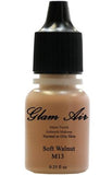 Glam Air Airbrush Makeup Foundations Set Two M11 Ginger and M13 Soft Walnut for Flawless Looking Skin Matte Finish For Normal to Oily Skin (Water Based)0.25oz Bottles