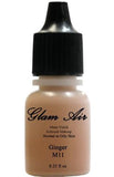Glam Air Airbrush Makeup Foundations Set Two  M11 Ginger & M12 All Spice Natural Nude for Flawless Looking Skin Matte Finish For Normal to Oily Skin (Water Based)0.25oz Bottles