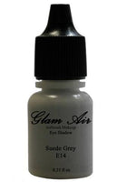 Glam Air Set of Two (2) s-E14Suede Grey & E16 Hardley Pink Airbrush Water-based 0.25 Fl. Oz. Bottles of Eyeshadow
