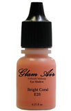 Glam Air Set of Two (2) s-E17 Sea Shell & E20 Bright Coral  Airbrush Water-based 0.25 Fl. Oz. Bottles of Eyeshadow