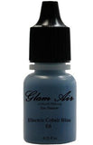 Glam Air Set of Two (2) s-E5Bold White & E6 Electric Cobalt Blue  Airbrush Water-based 0.25 Fl. Oz. Bottles of Eyeshadow