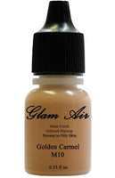 Glam Air Airbrush Makeup Foundations Set Two  M10 Golden Carmel  And M11 Ginger  for Flawless Looking Skin Matte Finish For Normal to Oily Skin (Water Based)0.25oz Bottles