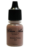 Glam Air Set of Two (2) s-E21Peachy Beige & E23Bronzey Rosey Airbrush Water-based 0.25 Fl. Oz. Bottles of Eyeshadow