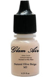Glam Air Airbrush Makeup Foundations Set Two  M4 Classic Beige And M5 Natural Olive Beige  for Flawless Looking Skin Matte Finish For Normal to Oily Skin (Water Based)0.25oz Bottles