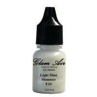 Glam Air Set of Three (3) Airbrush Eye Shadow s-E24Light Mint Shimmer , E26Chestnut Shimmer, & E27Shimmer Mauve Airbrush Water-based 0.25 Fl. Oz. Bottles of Eyeshadow