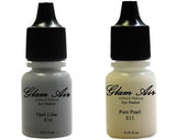 Glam Air Set of Two (2) s-E10 Opal Lilac & E11 Pure Pearl Airbrush Water-based 0.25 Fl. Oz. bottles of eyeshadow Opal lilac & Pure Pearl