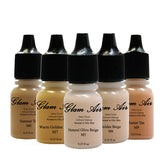 Glam Air Airbrush Makeup Foundation System Kit with 5 Shades of Foundation and Blush (Medium)