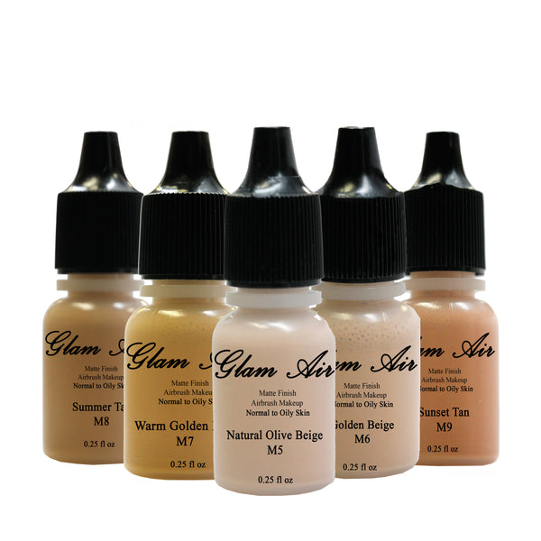 Glam Air Airbrush Water-based Foundation in 5 Assorted Tan Matte Shade