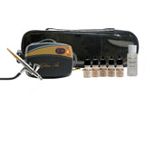 Glam Air Airbrush Makeup Foundation System Kit with 5 Shades of Foundation and Blush (Dark)
